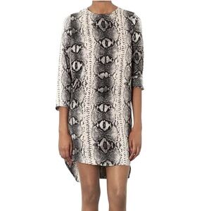 Topshop snakeskin print silky tunic dress